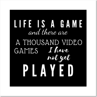 Life Is A Game tee Video Games Posters and Art